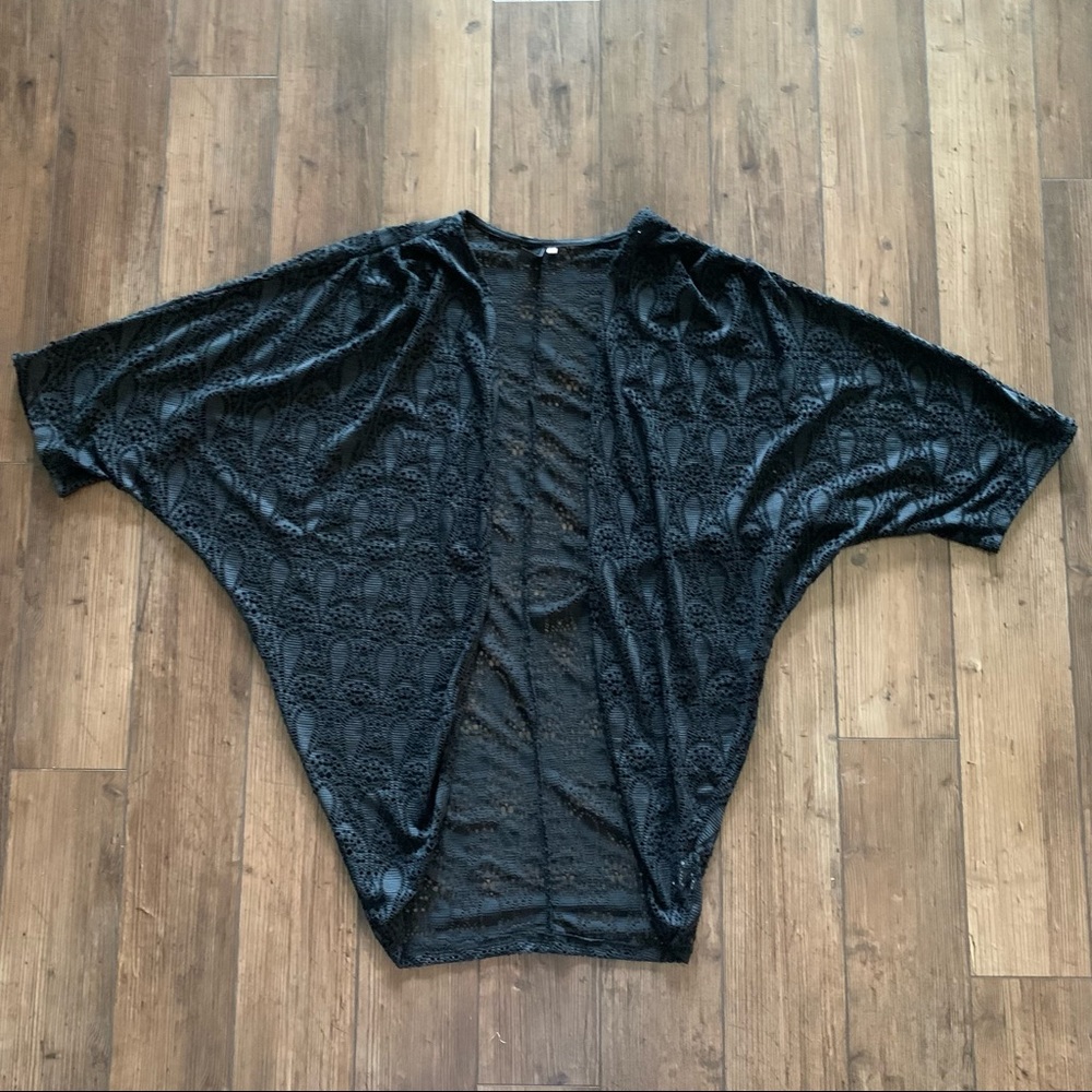 Anthropologie Luii Black Cocoon Cardigan